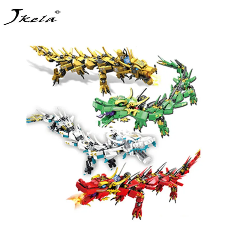 

4kind HOT NINJA Dragon Building Block Flying mecha dragon Transform DIY Building Block Sets Compatible With LegoINGly Ninjago