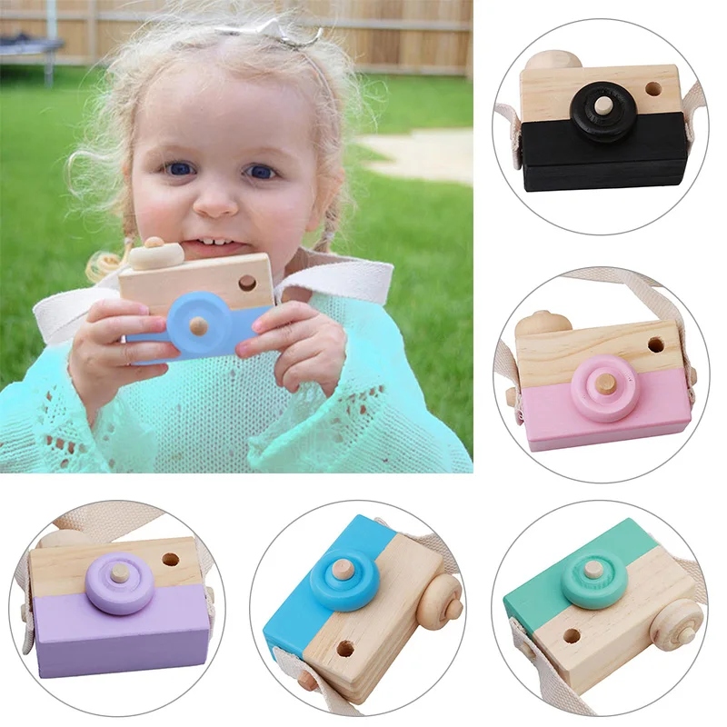 wooden baby camera