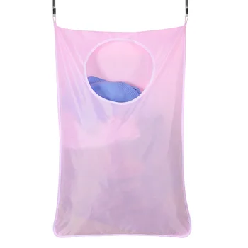 

Hanging Laundry Hamper Bag with Stainless Steel Door Hooks Oxford Cloth Recycle Bag TB Sale