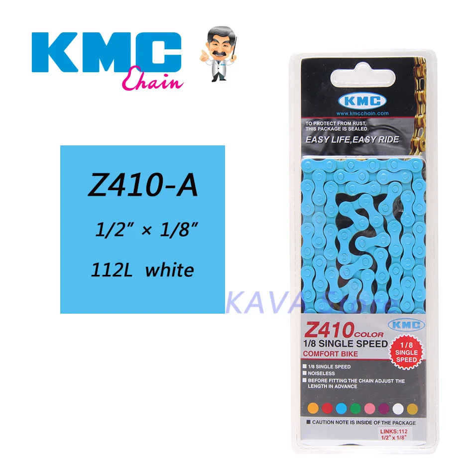 KMC Z410 1/8 односкоростная цепь с фиксированной передачей велосипедная цепь 112L городской Досуг велосипед Складная велосипедная цепь многоцветная велосипедная цепь - Цвет: blue