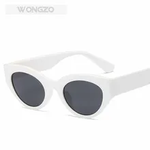 WongZo Красочные Модные солнцезащитные очки кошачий глаз овальная