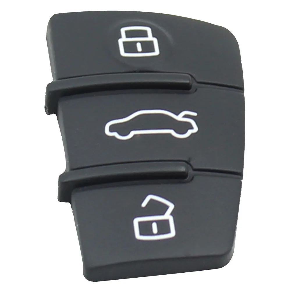 50pcs/lot 3 Buttons Repair Fix Remote Key Case Fob Rubber Pad Buttons