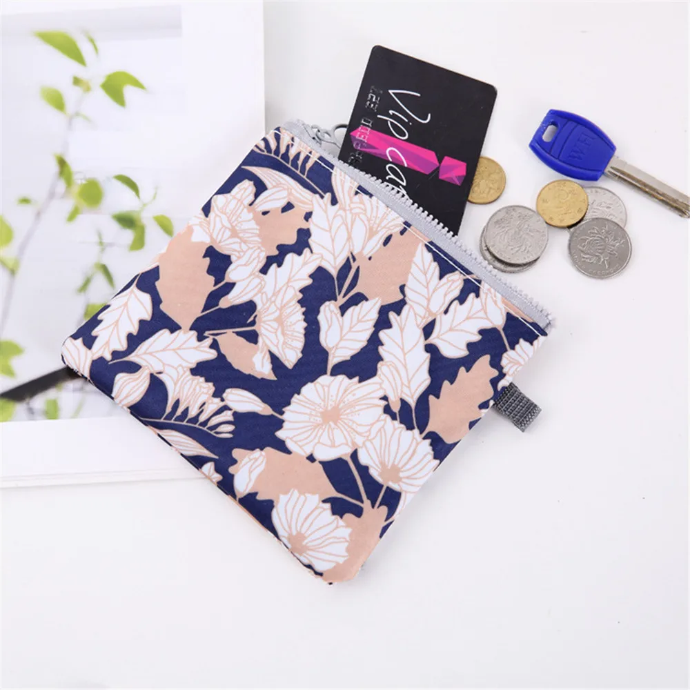

ISHOWTIENDA Girls Portable Zipper Sanitary Napkin Bag Waterproof Storage Bag Coin Purse