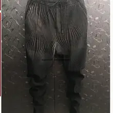 29-38 новые зимние мужские тонкие повседневные брюки на шнурке утолщение градиент модные эластичные брюки личность плюс размер брюки