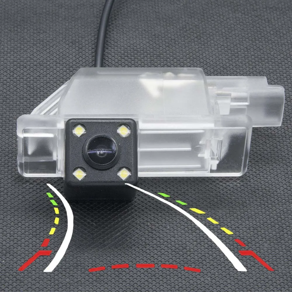 CCD 4LED Автомобильная фотокамера для Peugeot 2008 2015 динамическая траектория треки