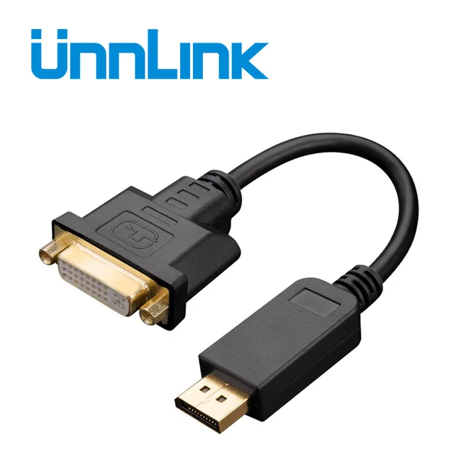 Best Quality Unnlink Displayport DP to DVI Cable Converter Male to Female Cable FHD 1080P@60Hz for computer Graphic Card Laptop projector