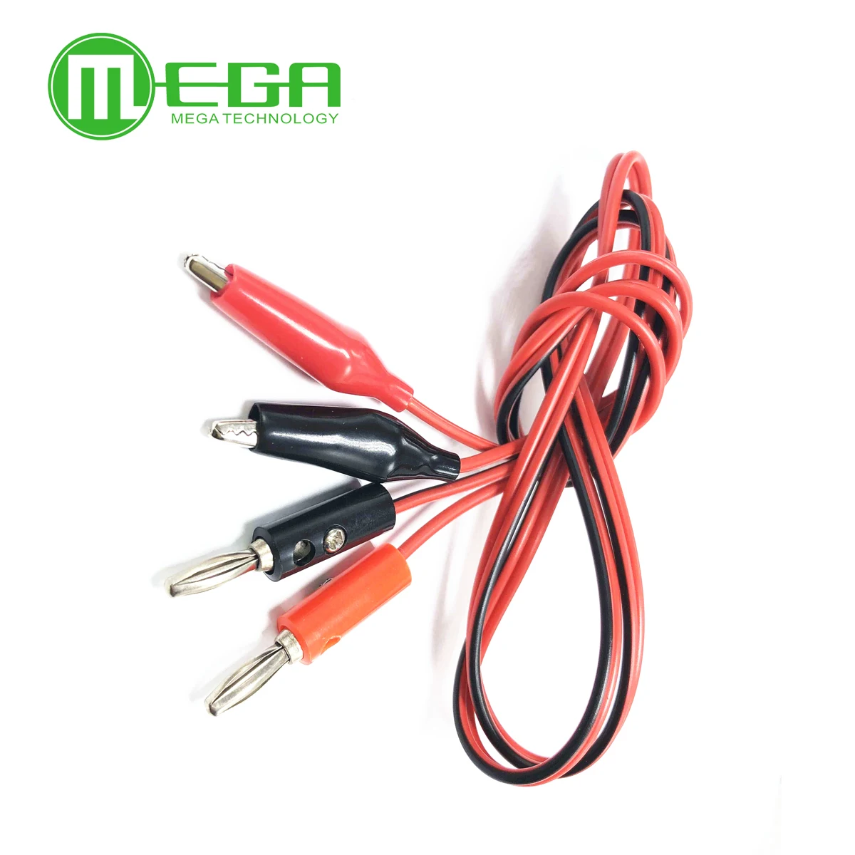 

1 Pair Alligator Cord Lead Clip Electrical Clamp Banana Plug Cable Connector cable 1M
