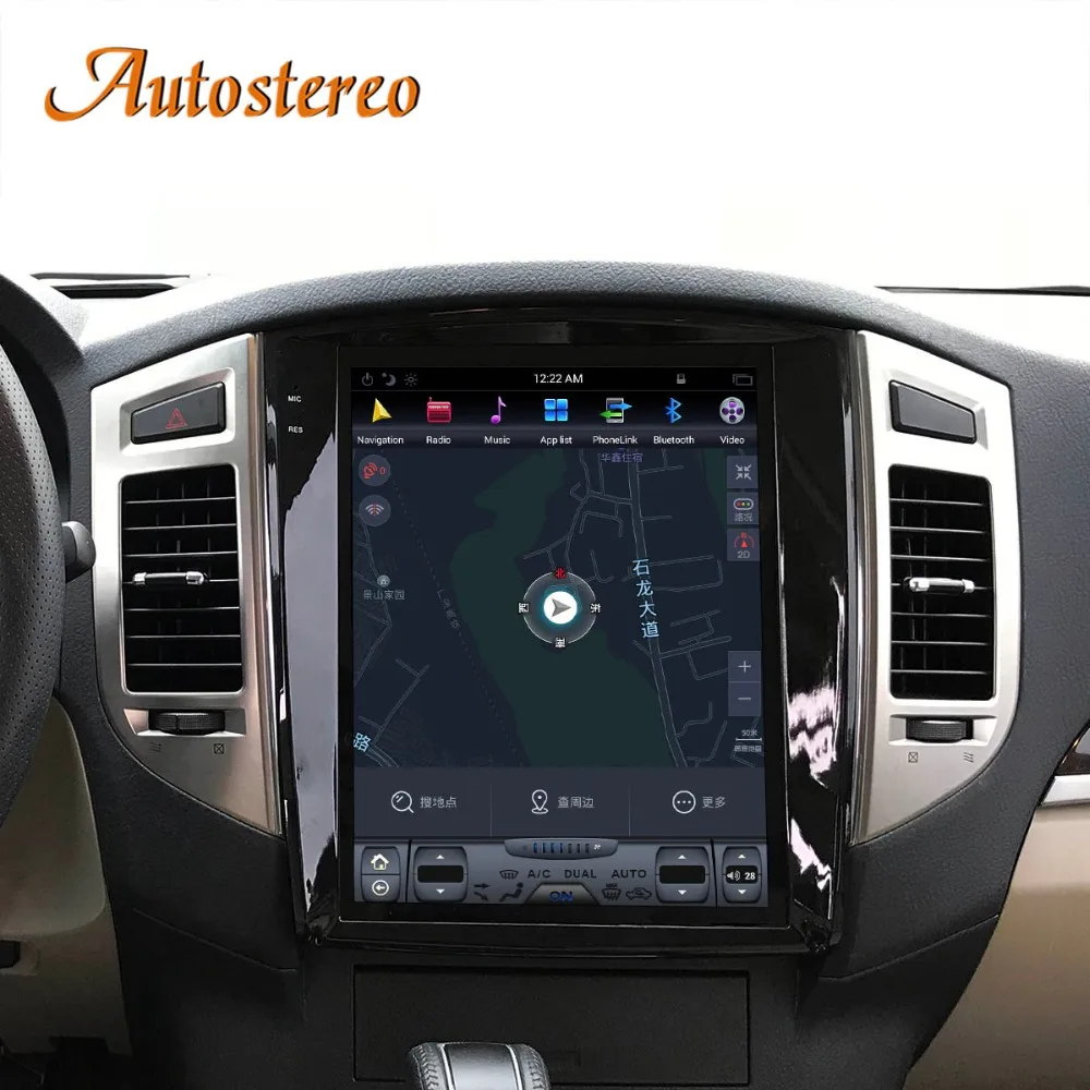 Android 12,1 ips Tesla стиль автомобиля gps навигация для MITSUBISHI PAJERO V97 V93 2006+ головное устройство мультимедиа авто радио магнитофон