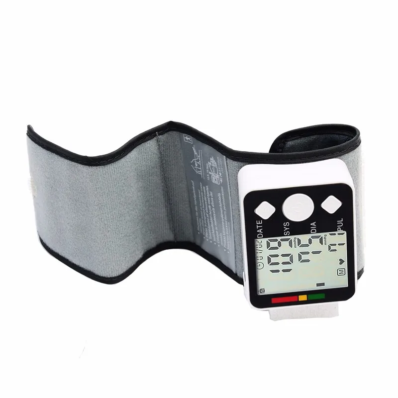 High Quality BP628 Wrist LCD Blood Pressure Monitor Meter Sphygmomanometer Cuff NonVoice pulsometros tensiometro-5