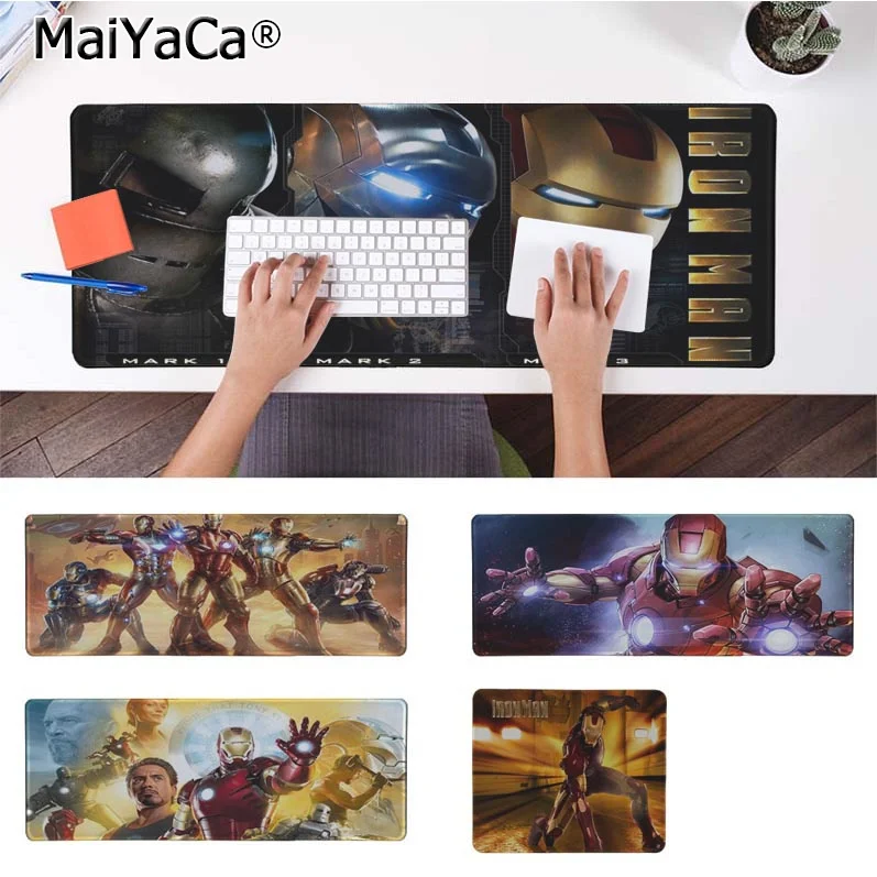

MaiYaCa Top Quality iron Man Unique Desktop Pad Game Mousepad Free Shipping Large Mouse Pad Keyboards Mat