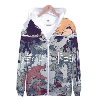 

2019 Ponyo on the Cliff Zipper Sweatshirt Casual Hip hop Hoodies Fashion Cool Highstreet Autumn And Spring kpop Sweatshirt