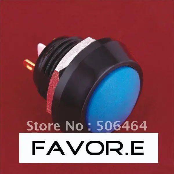 

12mm IP65 Push Button Switch auto-reset domed round PIN terminal