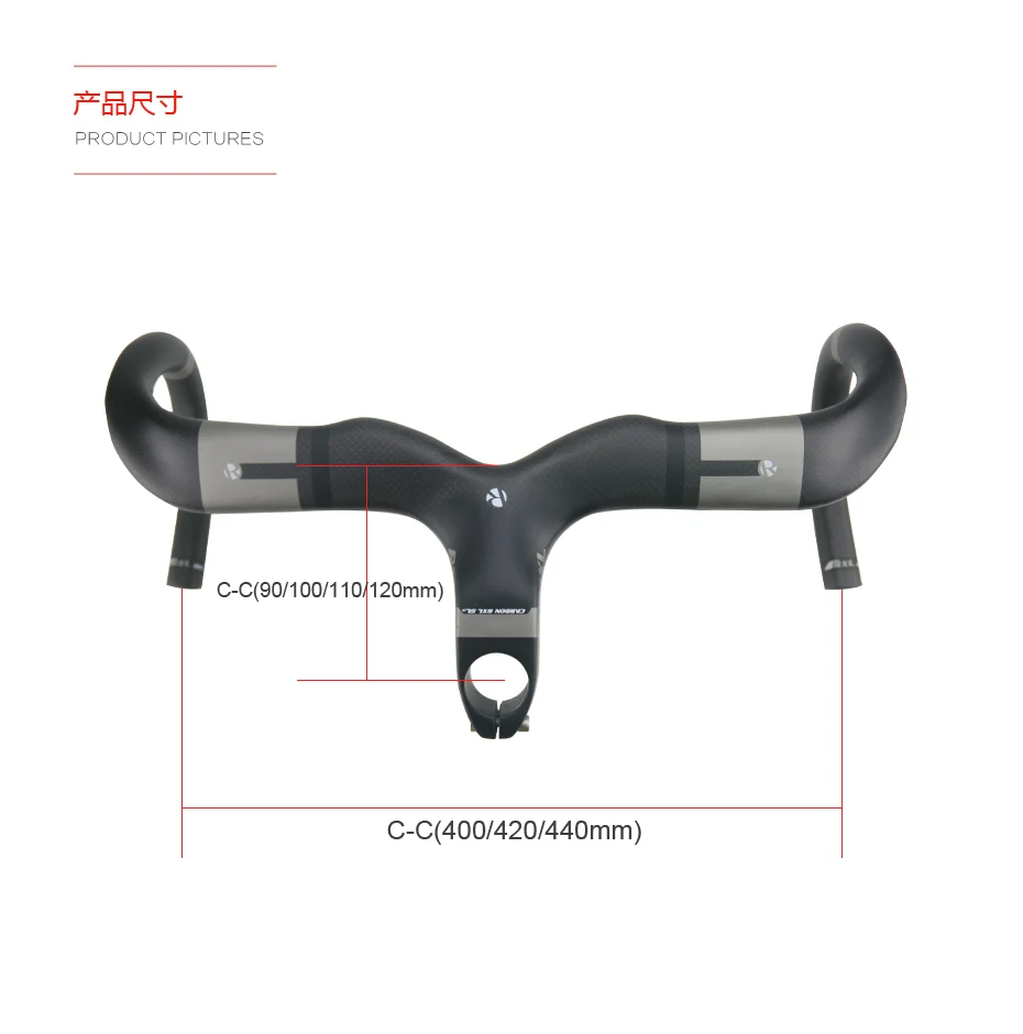 RXL SL Cycling Carbon Road Handlebar Integrated Handlebars and Stem 3K Matte Ultra-light 400420440 Road Bike Carbon Handlebar (9)