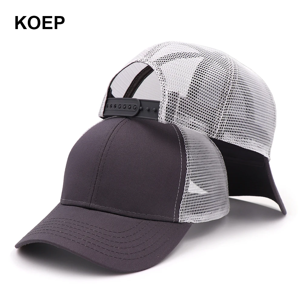 Новинка повседневная однотонная хлопковая кепка KOEP для женщин и мужчин черная