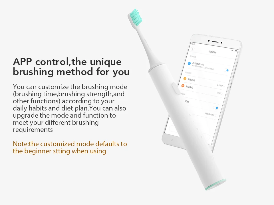 Xiaomi Mi Home Sonic Electric Tooth Mi Brush Wireless Charging IPX7 Waterproof Blouetooth with APP Control White (5)