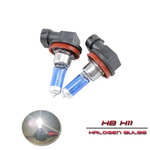 Галогенный светильник H8 PGJ19-1/H11 PGJ19-2 12 В 55 Вт 6500 К, чистый белый, для вождения автомобиля, передний головной светильник, лампы