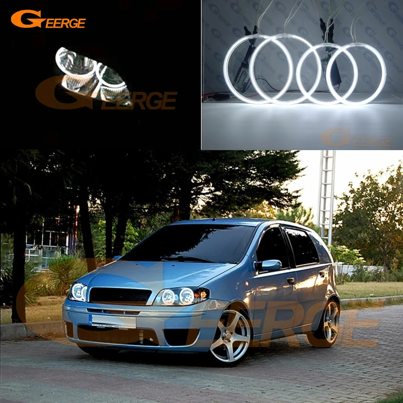 

For FIAT PUNTO Mk2 2B 2003 2004 2005 2006 headlight Excellent Ultra bright illumination CCFL Angel Eyes kit