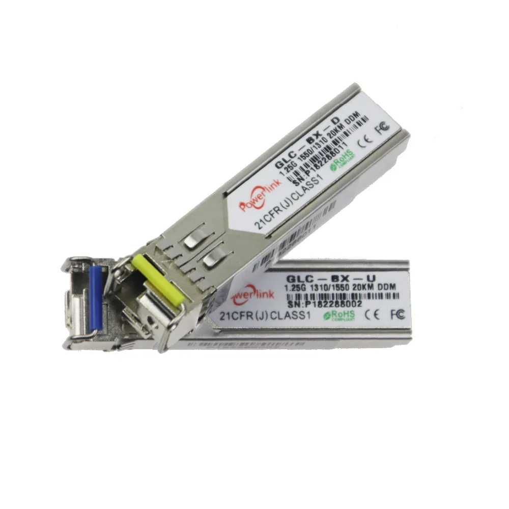 1 пара 20 км LC разъем gbic одномодовый волоконный SFP модуль WDM/BIDI 1,25G A/B 1310/1550nm