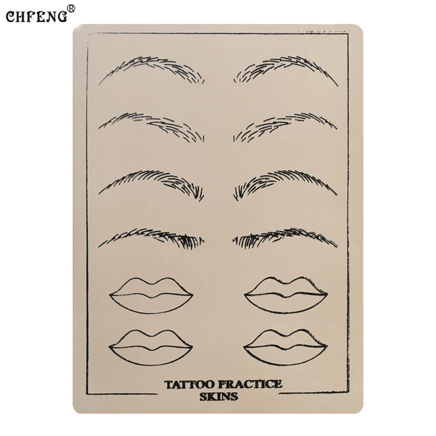 

1 Piece Professional Permanent Makeup Eyebrow Lips Tattoo Practice Skin Sheet for Needle Machine Supply Kit For Beginners