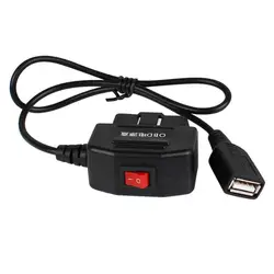 20 см Вождение рекордер OBD блок питания 12 В до 5 В 2.5A OBD Buck Line Micro USB блок питания кабель