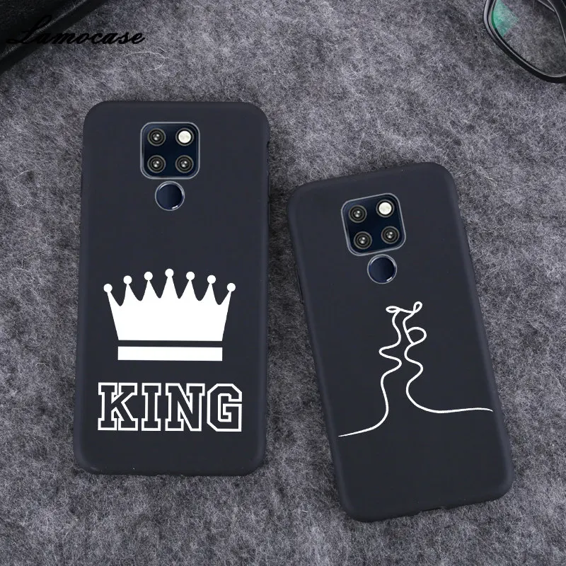 Lamocase Pattern Phone Cover For Huawei Mate 20 X 20X 7.2&quot Soft Silicone Black Matte Funny Print Cartoon Simple Back Cases |