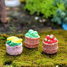 1Pcs Apple Strawberry Corn Fruit DIY Resin Fairy Garden Craft Decoration Miniature Micro Gnome Terrarium Gift