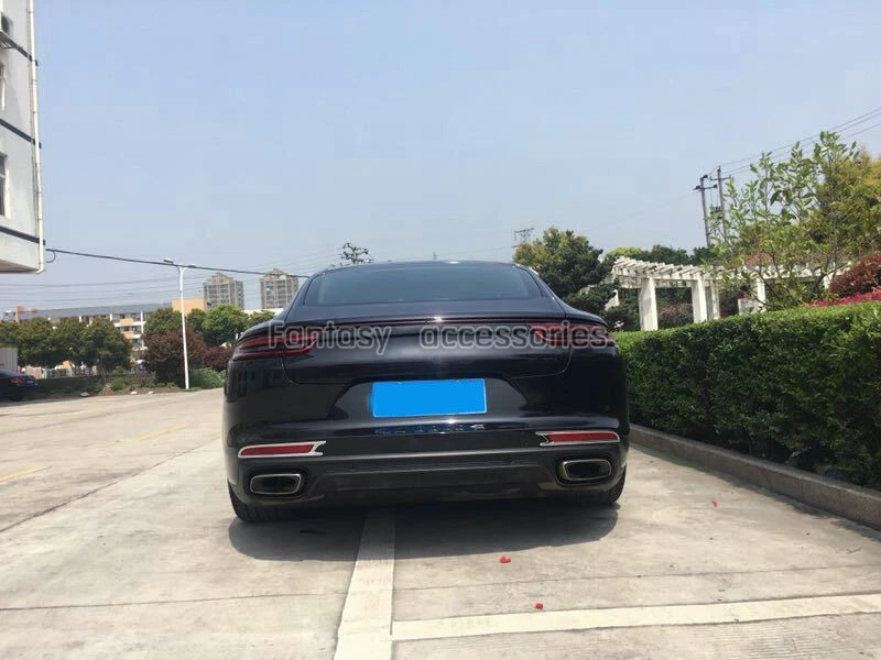 Хром задний хвост Туман свет лампы Крышка отделка 2 шт. для Porsche Panamera- автомобильные аксессуары