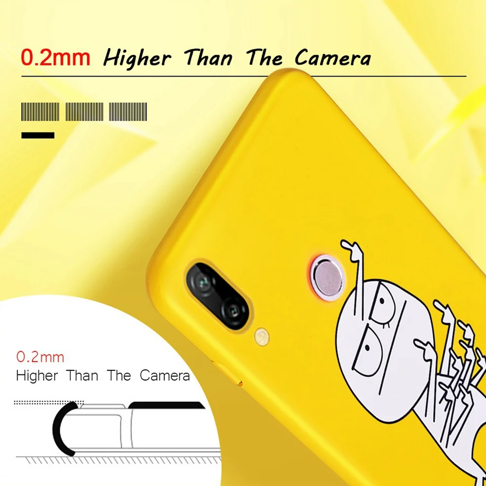 Cute Case For Huawei P20 Lite P10 9 Lite Hard PC Patterned Back Cover Case For Huawei Honor 9 P9 P20 P10 Lite Coque Yellow Cases (7)