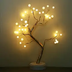 24/36LED Звездные гирлянды жемчужное дерево украшение для вечеринки сказочная лампа