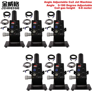 

Free Shipping 6pcs/lot Stage Co2 Jet Machine 0-180 Degree Adjustable Pipe DMX Professional Disco Club DJ CO2 Machine