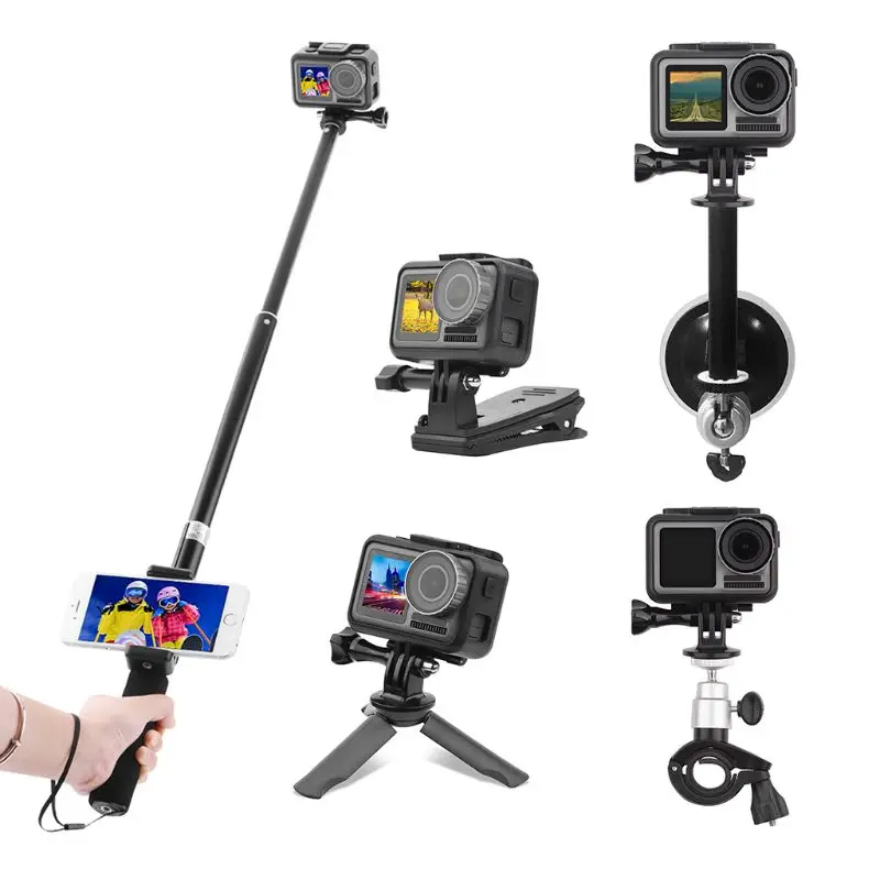

10Pcs/Set Durable Professional Camera Accessories Selfie Stick Floating Rod Phone Clip Backpack Clamp Bicycle Car Holder Tripod