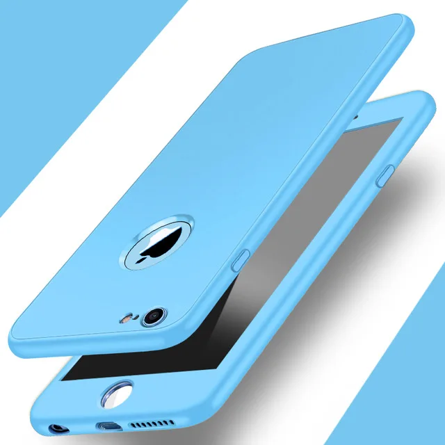 Ударопрочный защитный мягкий чехол для iPhone 5 5S SE бампер на 360 градусов на 5S, силиконовый чехол для телефона из ТПУ, чехол на заднюю панель 5 S 5,0" - Цвет: Sky Blue