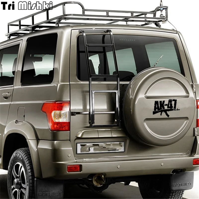 Tri Mishki HZX183 13.3*20см 1 4шт наклейки на авто AK 47 АК Автомат Калашникова машину наклейка
