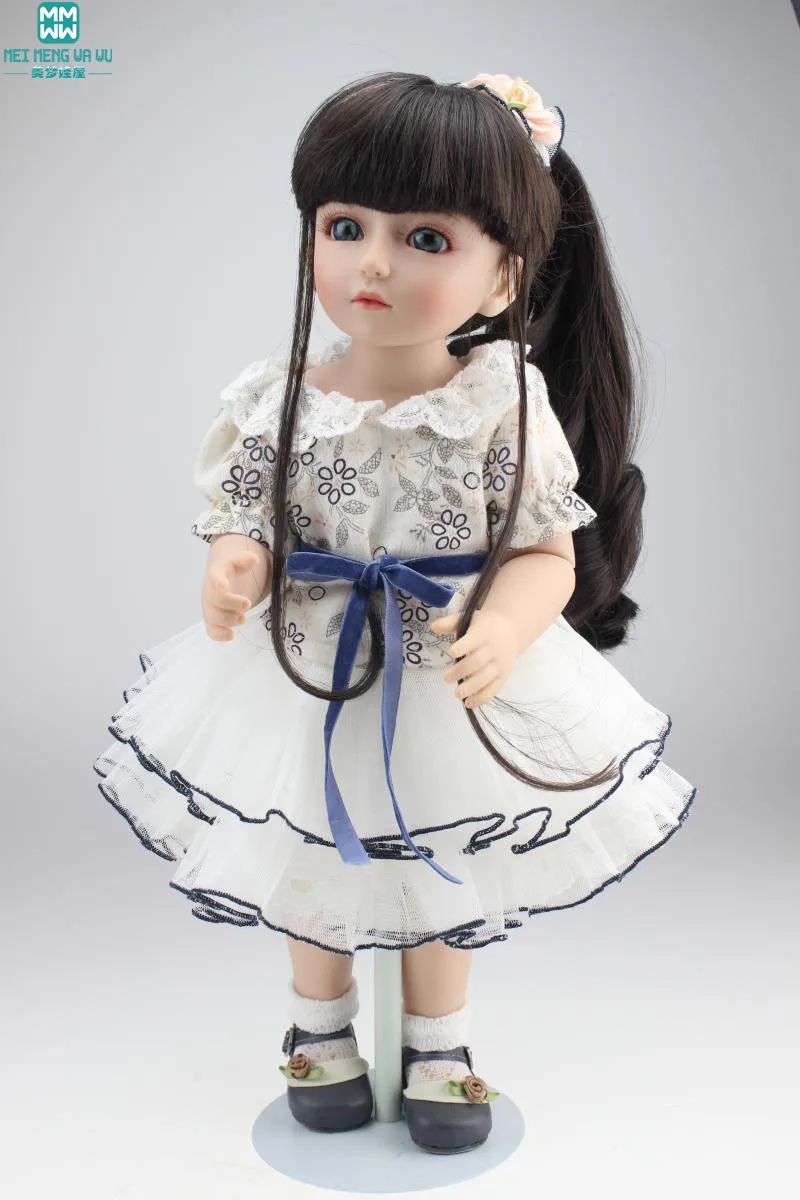 

45cm Silicone baby dolls/baby Mini SD / BJD simulation super cute Dress Up Doll for girl princess gift