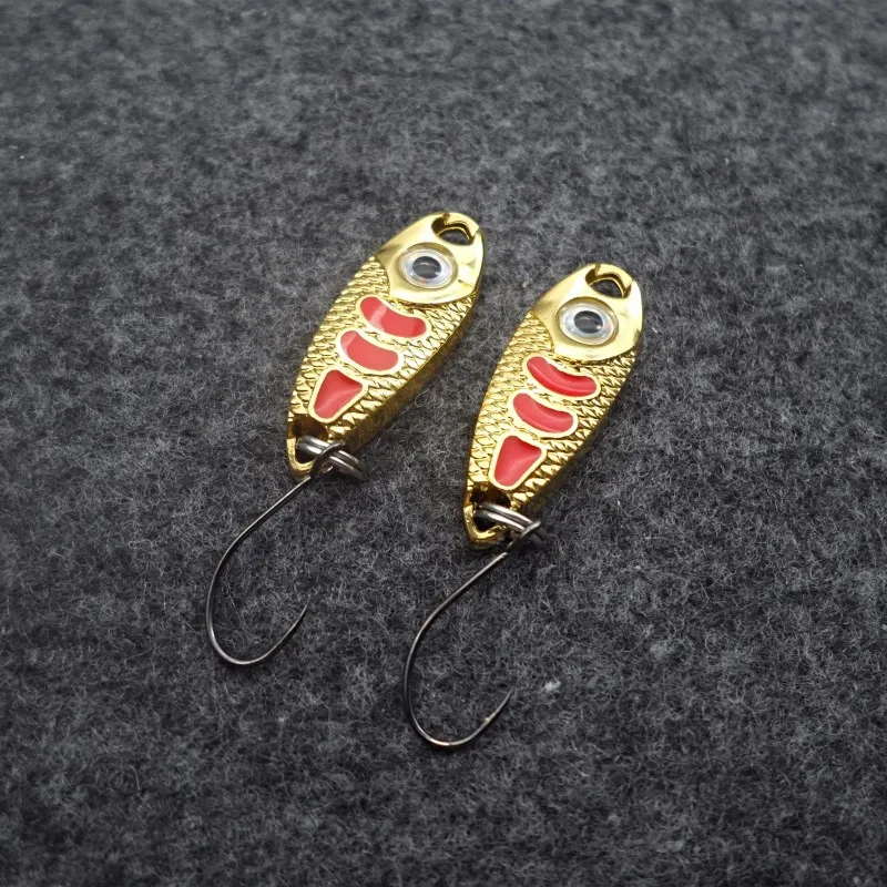 1.5g 2.5g 3.5g 5g Spoon Fishing Lure Metal Jigging Lure Baits Hard Fishing Tackle Crankbait Jig Swimbait 3 Colors Optional
