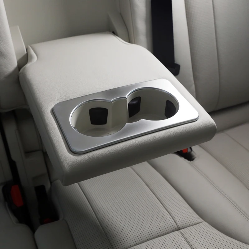 Accessories Interior ABS Rear Water Holder Cup Frame Cover Trim for