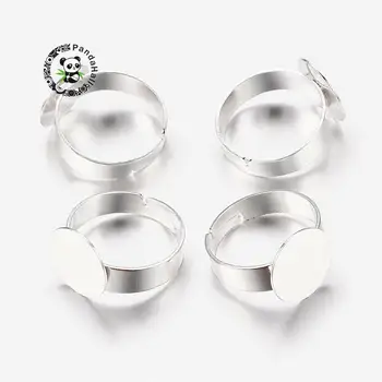 

Brass Pad Ring Bases, Lead Free & Nickel Free and Cadmium Free, Adjustable, Silver Color Size: about 3~4.5mm wide, 18mm in inner