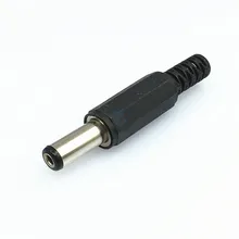 Обшитый сварочный Соединительный Штекерный разъем постоянного тока разъем питания сварные подвижные оболочка мужской DC 5,5*2,1