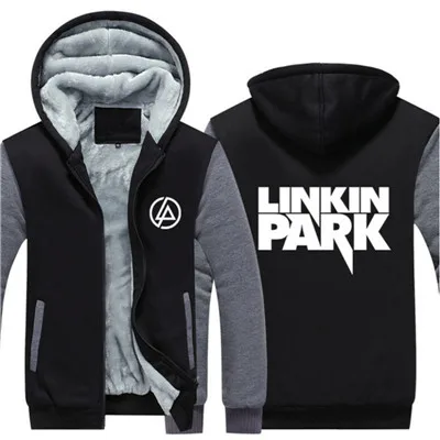 Хлопковые Толстовки Linkin Park мужские/wo мужские толстовки с принтом теплые мужские куртки повседневные толстовки на молнии зимние утепленные флисовые пальто
