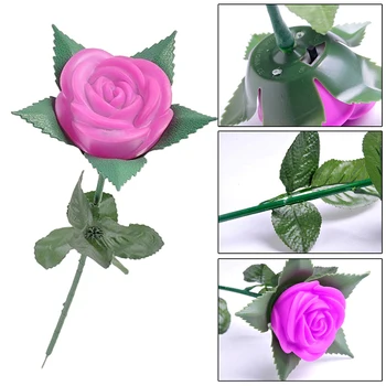 

1Pcs Brand New LED Rose Christmas Lights Holiday String Lights Valentine Party Festival Wedding Decoration Flower Bulbs LED Lamp