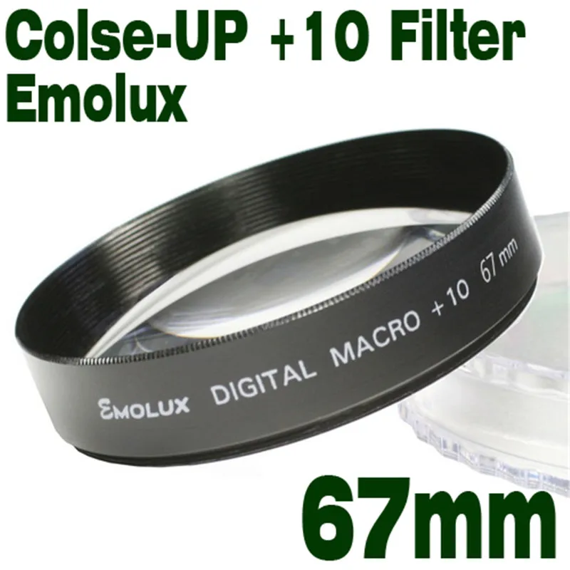 New Camcorder Camera Filter Close Up Emolux 67mm+10 For Sony Canon