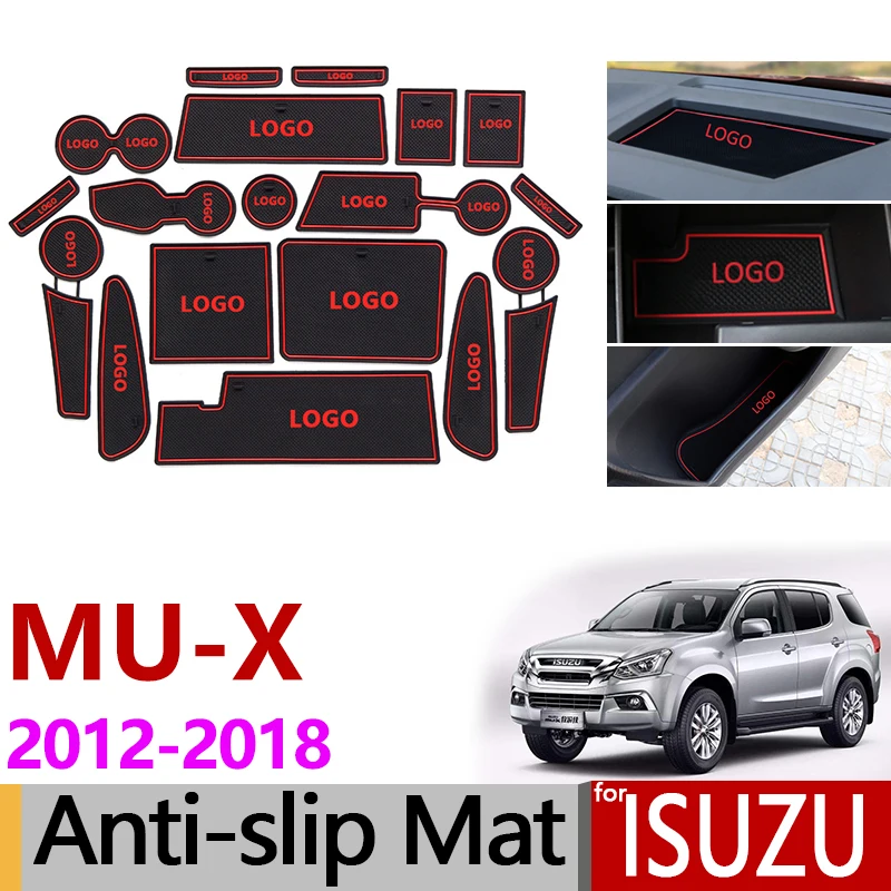 Для Isuzu MUX 2012~ Противоскользящий резиновый коврик для двери RF10 RF20 2013 MU-X MU X аксессуары