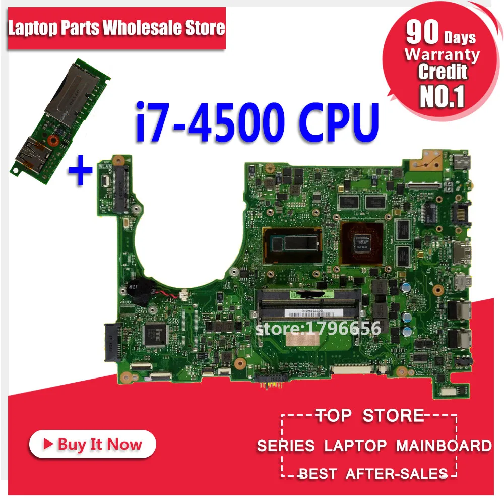Send board+N550LF Motherboard I7-4500 CPU For ASUS Q551L Q550LF N550L
laptop Motherboard N550LF Mainboard N550LF Motherboard