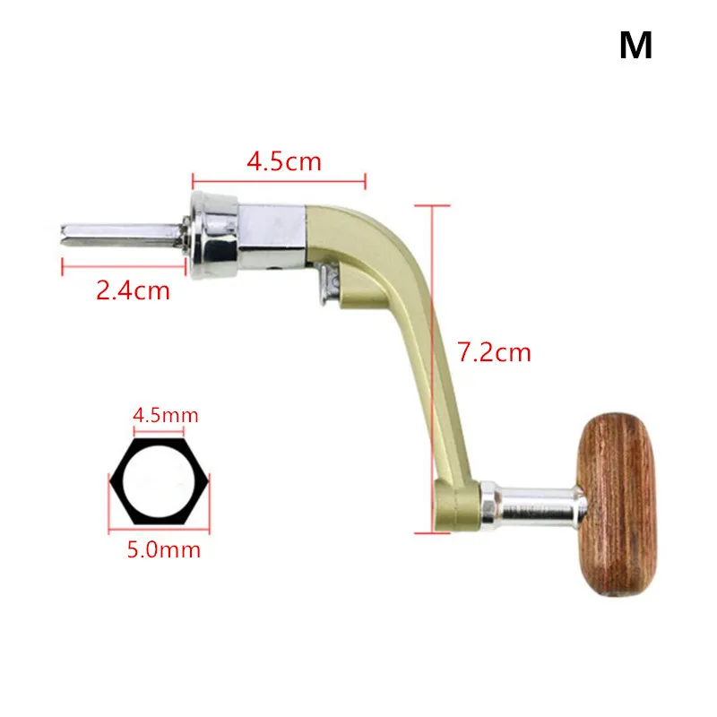 1 шт. металлическая Вращающаяся ручка Рыболовная спиннинговая катушка рыболовные снасти инструмент рыболовные детали - Цвет: M