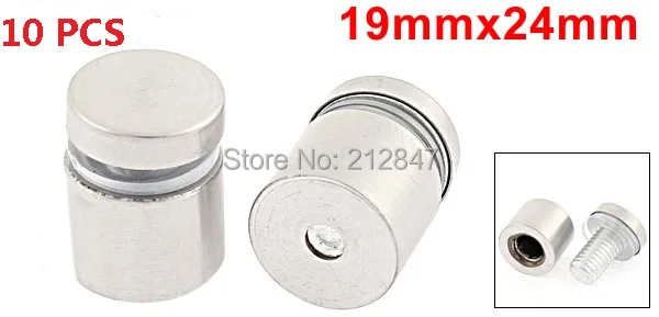 Advertising Nails Barrel Screws Glass Standoff Pins 19 x 24mm 30pcs.jpgB