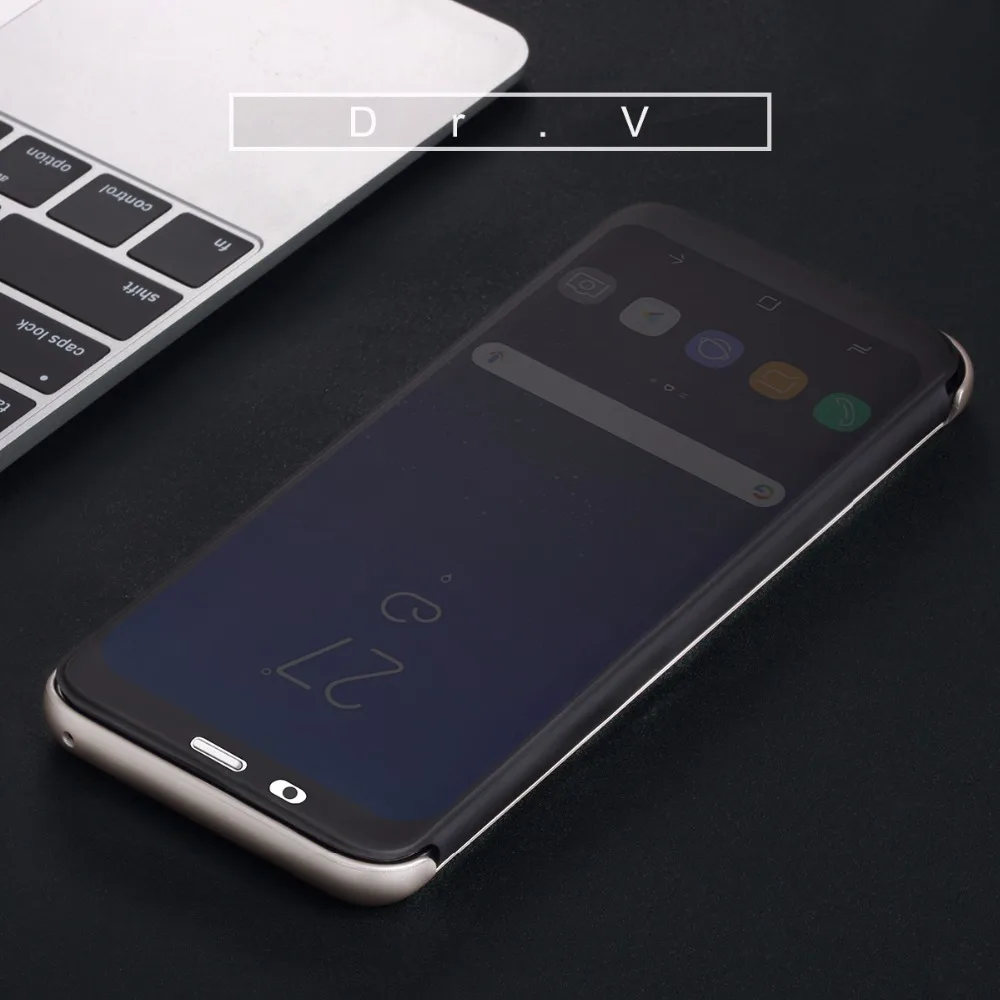 Чехол для телефона samsung Galaxy S8 Rock Dr. v с полным окном, умный флип-чехол из ТПУ+ поликарбоната, чехол для телефона Galaxy S9, Fundas