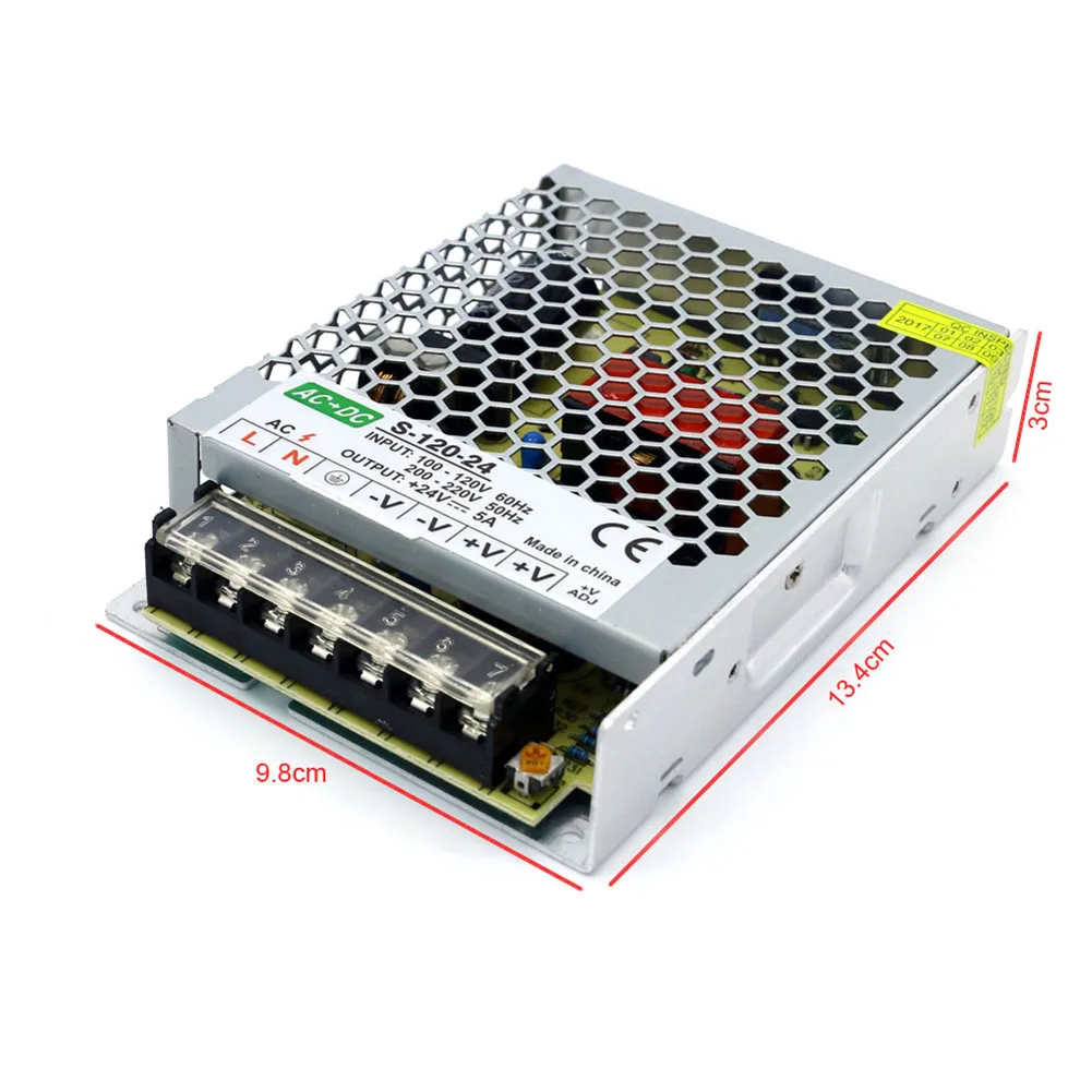 

Mesh Ultra Slim DC 24V 5A 120W Led Driver Power Supply For LED Strip LB88