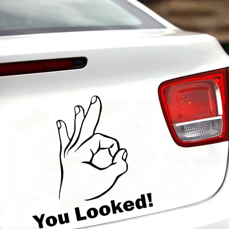 You Look Gotcha наклейка на автомобиль фургон JMD Виниловая окно цвет черный