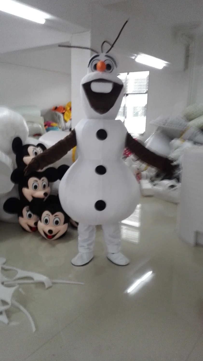 

New adult snowman mascot masquerade Olaf Christmas Suit fast shipping