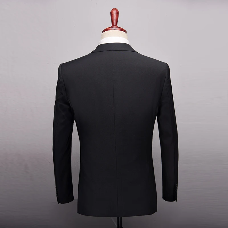 Solid Color Slim fit Male 3 Piece suits Wedding Dress Men Business Casual blazer Wedding Prom Dinner Suits Groomsman Wear Tuxedo